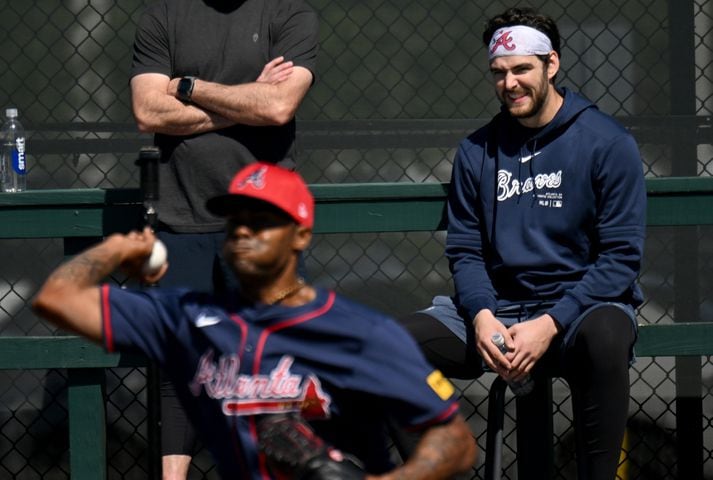 AJC Sports on X: Photos: Braves spring training Day 7 - first full-squad  workout  / X