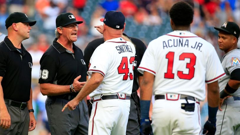 ATLANTA, GA - JULY 16: Atlanta Braves manager Brian Snitker (43