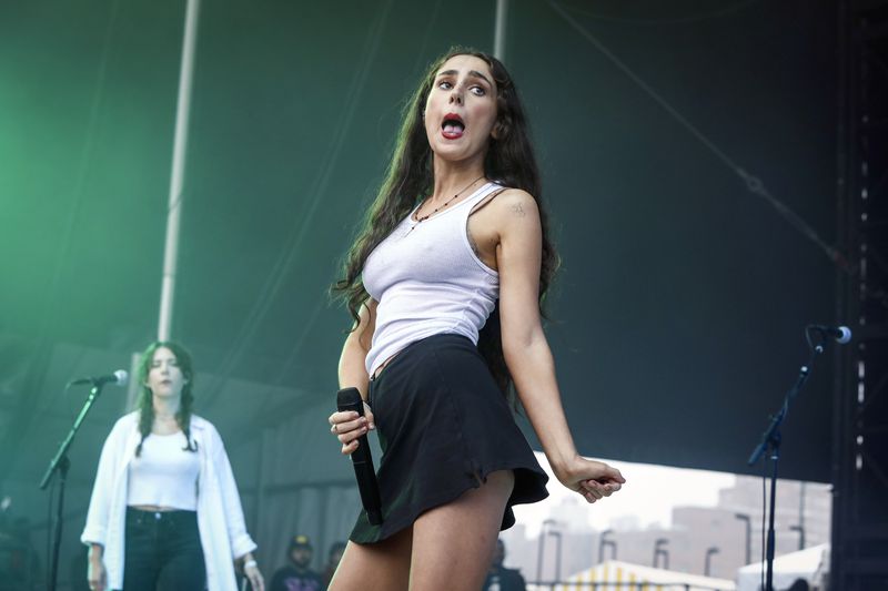 Singer-songwriter Samia performs during the All Things Go Music Festival on Sunday, Sept. 29, 2024, at Forest Hills Stadium in Forest Hills, N.Y. (Photo by Andy Kropa/Invision/AP)