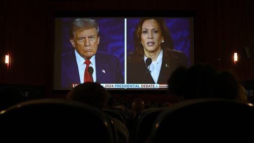 Abortion was among the top issues discussed during Tuesday's presidential debate between former President Donald Trump and Vice President Kamala Harris, accounting for about 10 minutes during the 90-minute faceoff. (Hyosub Shin/AJC)