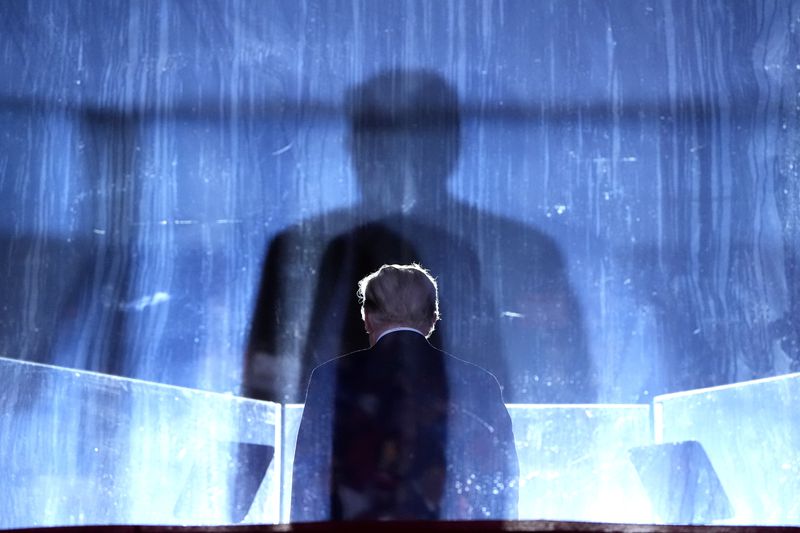 Republican presidential nominee former President Donald Trump departs after speaking at a campaign event at the Butler Farm Show, Saturday, Oct. 5, 2024, in Butler, Pa. (AP Photo/Alex Brandon)