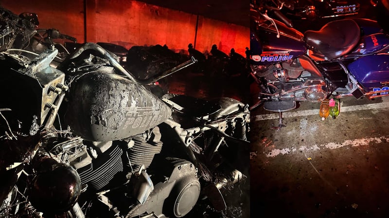 Multiple Atlanta police motorcycles were destroyed in the fire. July 1, 2023 (Contributed)