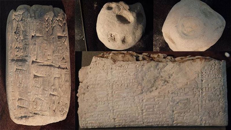 The U.S. Department of Justice released images on Wednesday, July 5, 2017, of artifacts that authorities said were smuggled out of Iraq and bought by Hobby Lobby in 2010.