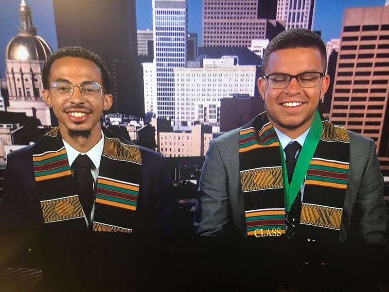 Donavan White (left) and Ernest Holmes (right) had plans before Robert F. Smith's announcement to pay the student debt for the entire graduating class of Morehouse College to donate money to the college. CONTRIBUTED BY DONAVAN WHITE