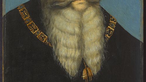 This undated image provided by the Allentown Art Museum shows "Portrait of George the Bearded, Duke of Saxony," a portrait by German Renaissance master Lucas Cranach the Elder and his workshop. (Allentown Art Museum via AP)