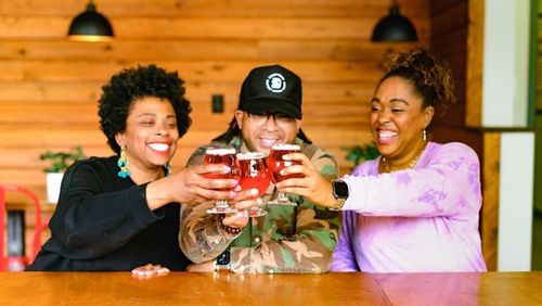 (l. to r.) Crafted For Action Craft Beer Conference team members Jen Price, Kevin Irvin, and Shanelle Pickraum are hosting CraftBeerCon at Atlantucky Brewing in Atlanta from June 19-22.