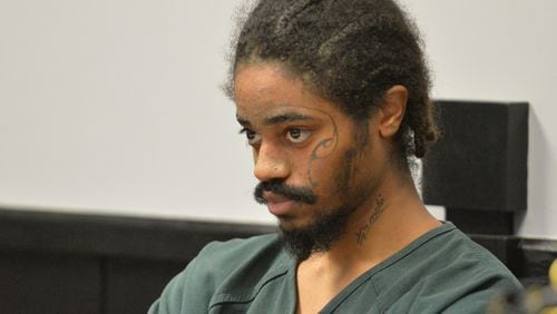 Emmett Davis appears at his preliminary hearing at Gwinnett County jail - Magistrate Court on Thursday, June 28, 2018. Emmett Davis was the boyfriend of Silling Man, the GSU student found dead in December in the back of a Subway in Gwinnett Place Mall. Davis is accused of killing Man by asphyxiation.
