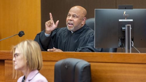 Judge Ural Glanville speaks at a hearing for Atlanta rapper Young Thug, whose real name is Jeffery Williams, at the Fulton County Courthouse in Atlanta on Thursday, December 15, 2022. Glanville will be presiding over the YSL RICO case. (Arvin Temkar / arvin.temkar@ajc.com)