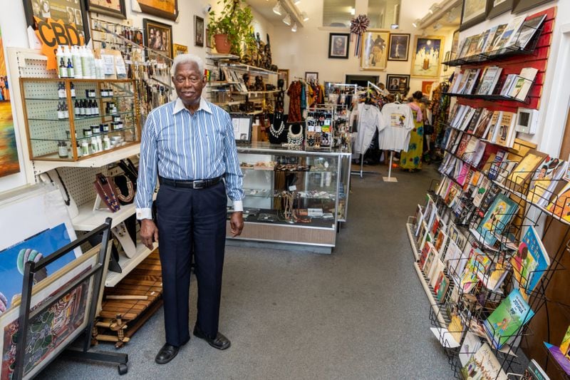 Richard Shinhoster poses for a photo inside of his store, Diaspora Marketplace, on Friday, June 21, 2024 in Savannah, GA. (AJC Photo/Katelyn Myrick)