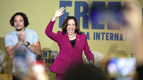 Vice President Kamala Harris will be in Georgia on Tuesday for her first stop in the state since becoming the Democrats' presumptive nominee for president. One big task ahead for her is choosing a running mate. (Carline Jean/South Florida Sun Sentinel/TNS)