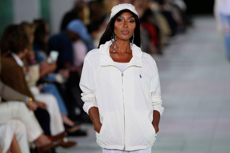 Naomi Campbell walks the runway during the Ralph Lauren Spring/Summer 2025 fashion show as part of New York Fashion Week on Thursday, Sept. 5, 2024, at Khalily Stables in Bridgehampton, N.Y. (Photo by Charles Sykes/Invision/AP)