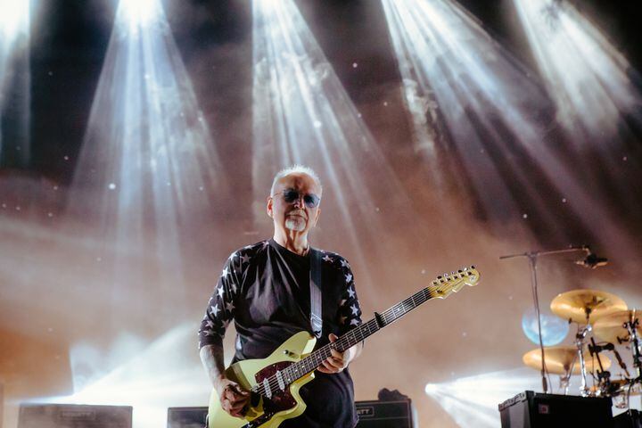 The Cure performs to an excited crowd at the State Farm Arena on June 27, 2023. (Sophie Harris for The Atlanta Journal-Constitution).