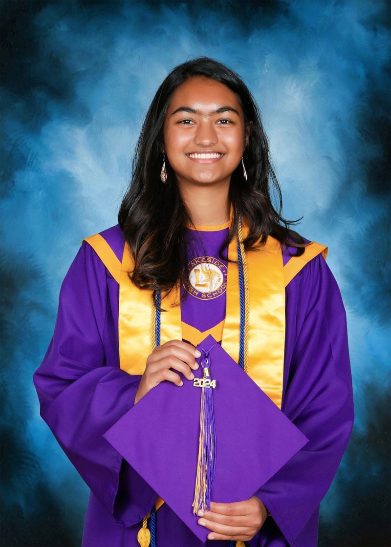 Shreya Ghosh Chatterjee is valedictorian at Lakeside High School in DeKalb County. (Courtesy photo)