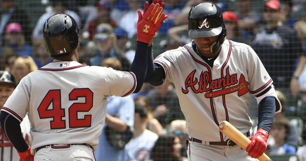 Braves, Cubs celebrate postponed Jackie Robinson Day