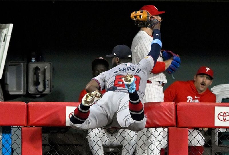 Michael Harris II's home run-robbing catch during Saturday's game in Philadelphia.