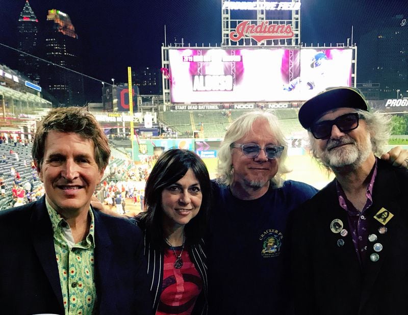 From left, Steve Wynn, Linda Pitmon, Mike Mills and Scott McCaughey attended the All-Star Game in 2019 in Cleveland. Photo: Mary Winzig