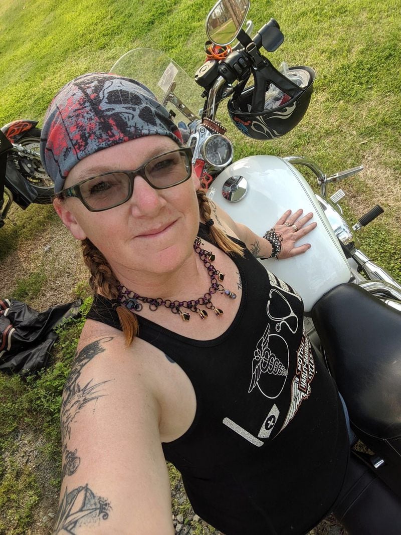 Kim Sloan, an intensive care nurse at Phoebe Putney Memorial Hospital, is a biker enthusiast.Sloan and her husband, John, are both travel nurses, and were only scheduled to be at Phoebe Putney Memorial Hospital through February. Sloan said believes everything happens for a reason, and she was meant to be at Phoebe, and to care for Lynn.CONTRIBUTED