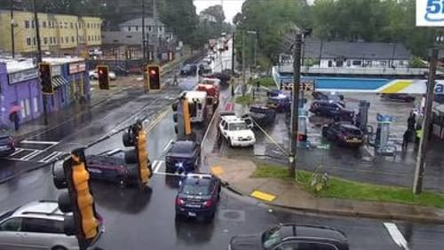 Police are investigating after a man was fatally shot by officers at a Valero gas station Thursday afternoon. Courtesy of Channel 2 Action News