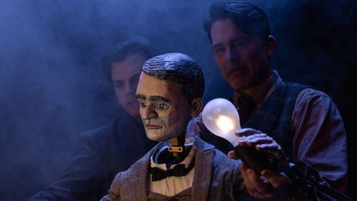 "Tesla vs. Edison," a Suzi-Bass award-winner that premiered  in 2023, was developed by Jason Hines for the Center for Puppetry Arts.