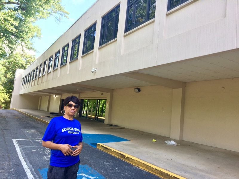 For 10 years, Chandra Harper-Gallashaw lived across the street from the now-closed Parks Middle School in the Pittsburgh community. Photo by Bill Torpy