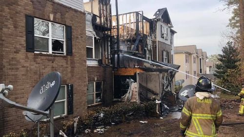 An apartment building off Fairington Village Drive was heavily damaged in a fire last week.