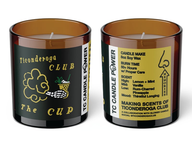 The Cup is the first in a series of scented candles that evoke the vibe at Ticonderoga Club. Courtesy of Bart Sasso