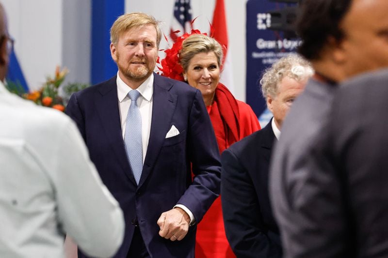 King Willem-Alexander and Queen Maxima of The Netherlands tour NewCold cold storage facility in McDonough on Monday, June 10, 2024. The warehouse is the largest economic development project in Henry County history. (Natrice Miller/ AJC)