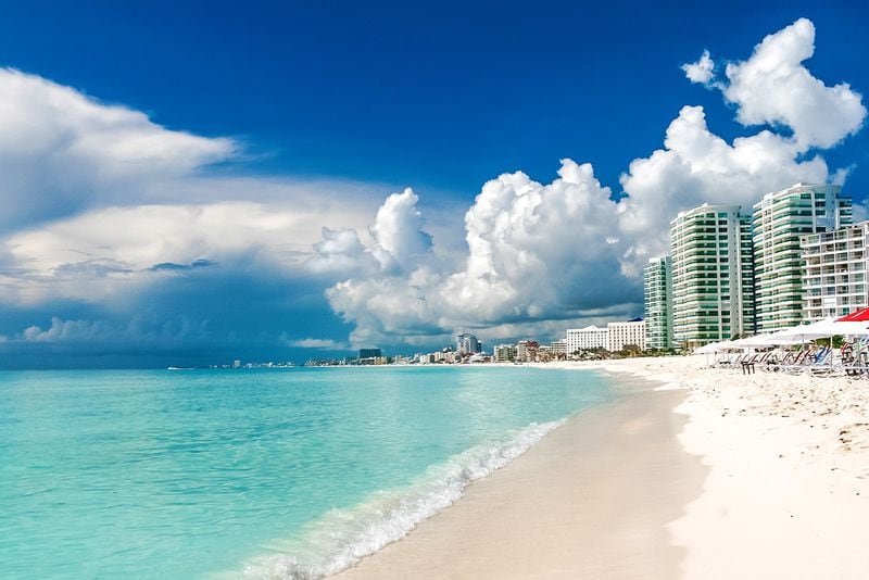 Beach at Cancun, Quintana Roo, Mexico