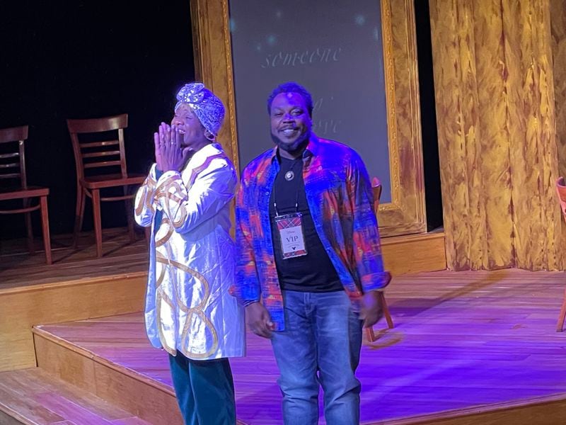 Enoch King as Gil with Tonia Jackson as his mother, left. "Jackson never makes Gil’s mother, even in all her quirky glory, seem cartoonish," critic Alexis Hauk writes.