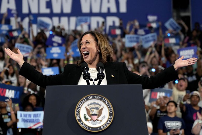 Vice President Kamala Harris, the Democratic presidential candidate, champions reproduction rights on the campaign trail.