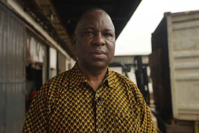 Dr Augustine Okoruwa, a nutrition expert at Hellen Keller International, speaks during in an interview with The Associated Press in Ota, Nigeria, Thursday, Sept. 12, 2024. (AP Photo/Sunday Alamba)