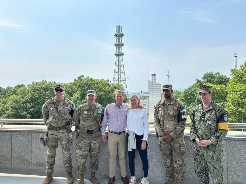 Gov. Brian Kemp visited the DMZ separating the Korean Peninsula during a June 13 visit to South Korea. (Courtesy, file) 