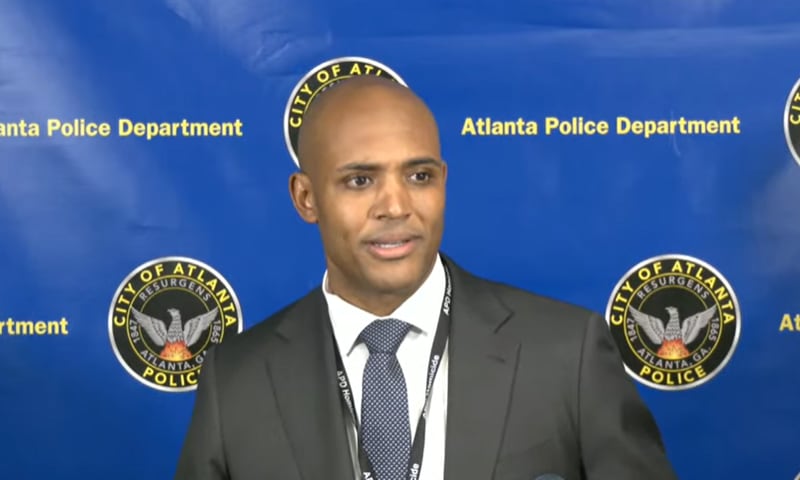 Atlanta police Homicide Commander Lt. Ralph Woolfolk speaks to reporters during a news conference Friday afternoon.