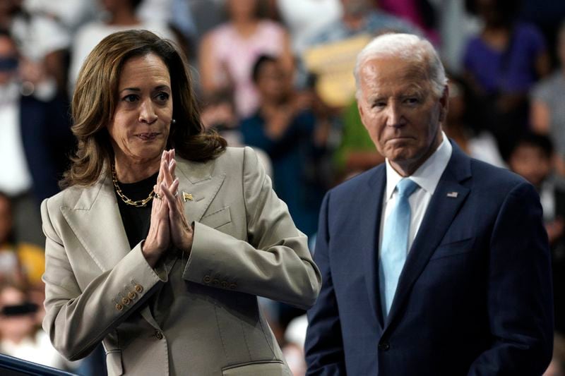 Vice President Kamala Harris will be in Raleigh, N.C., today, while President Joe Biden will hold an event at the Oval Office.