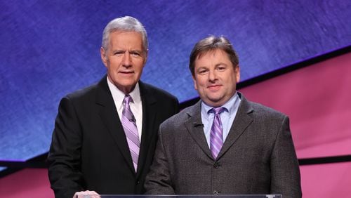 Mark Dawson of Chamblee with Alex Trebek. CREDIT: Jeopardy