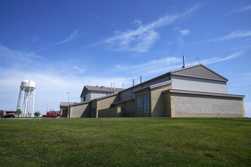 A high-containment laboratory building is seen at the National Animal Disease Center in Ames, Iowa, on Wednesday, Aug. 7, 2024. (AP Photo/Charlie Neibergall)