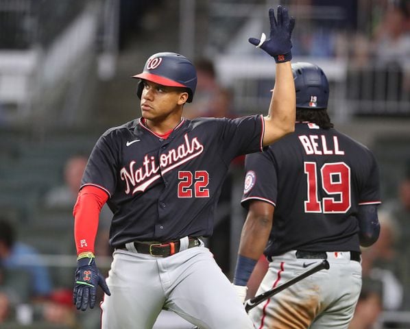 Juan Soto and Will Smith stare down during Washington Nationals' series  opener with the Atlanta Braves - Federal Baseball