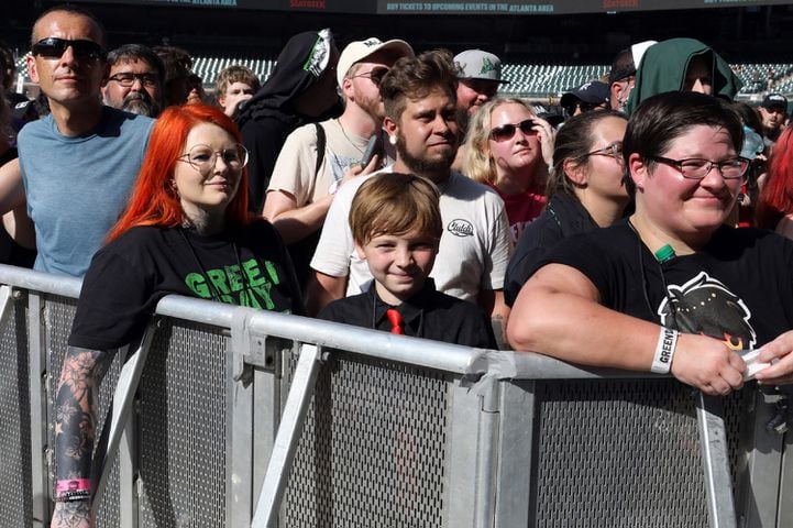 Green Day brought their Saviors Tour to Truist Park on Wednesday, August 28, 2024. Opening acts were Smashing Pumpkins, Rancid, The Linda Lindas and Paradox.. 
Robb Cohen for the Atlanta Journal-Constitution