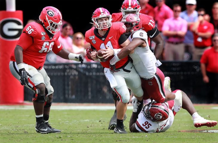 Photos: No. 3 Bulldogs are stunned by South Carolina