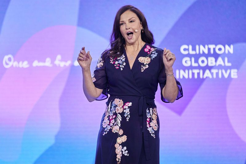 FILE - Ashley Judd speaks during the Clinton Global Initiative, Sept. 18, 2023 in New York. Judd is adding her voice to calls for President Joe Biden to step aside from the presidential race following his performance in last month's debate. Judd wrote in an opinion piece for USA Today on Friday, July 12, 2024, that she worries the Democrat could lose to Republican Donald Trump in November. Judd did not suggest a replacement for Biden atop the ticket. (AP Photo/Andres Kudacki, File)