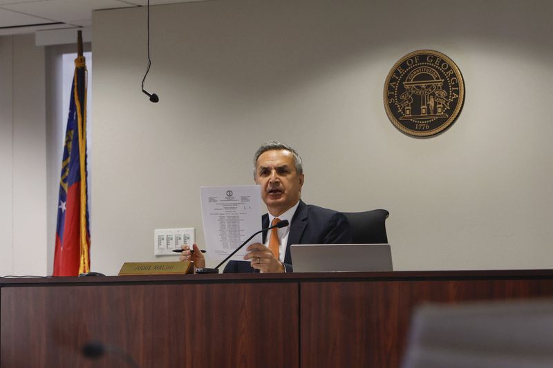 Judge Michael Malihi speaks during a ballot challenge hearing for independent candidate Robert F. Kennedy Jr. on Monday, Aug. 19, 2024, in Atlanta. (Natrice Miller/Atlanta Journal-Constitution via AP)