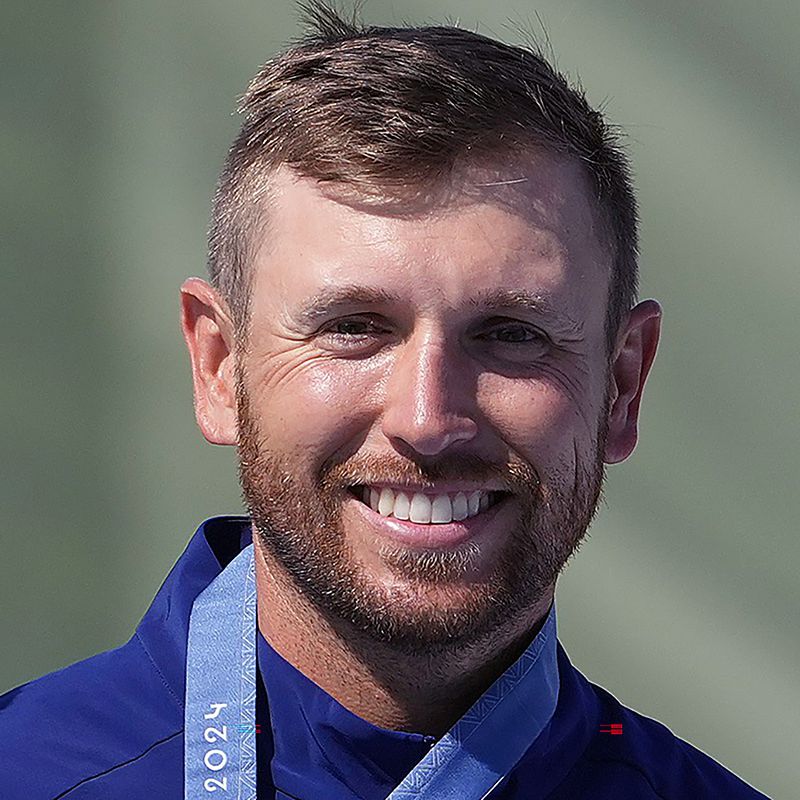 Eatonton's Vincent Hancock won gold in the Skeet men's final at the 2024 Summer Olympics on Aug. 3 in Chateauroux, France. (AP Photo/Manish Swarup)