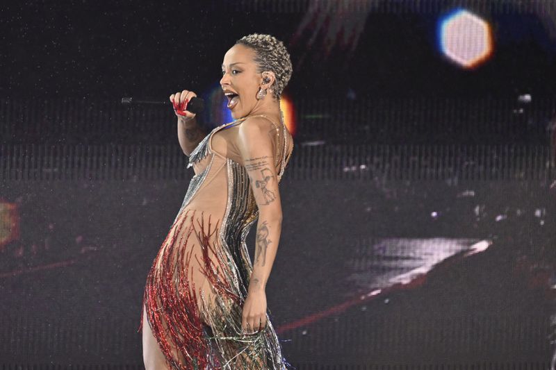 Doja Cat performs during the Global Citizen Festival on Saturday, Sept. 28, 2024, at Central Park in New York. (Photo by Evan Agostini/Invision/AP)