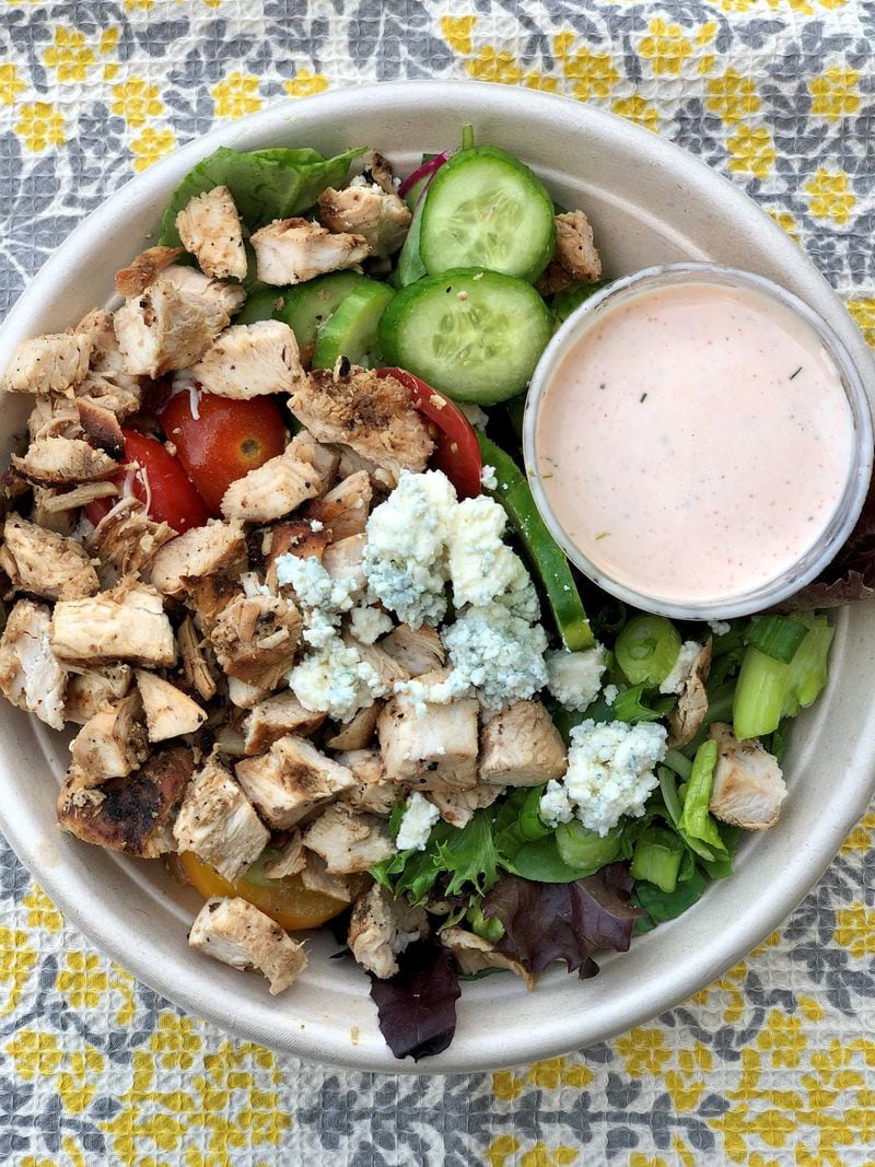 This Buffalo chicken bowl is from Upbeet in Atlanta. CONTRIBUTED BY WENDELL BROCK