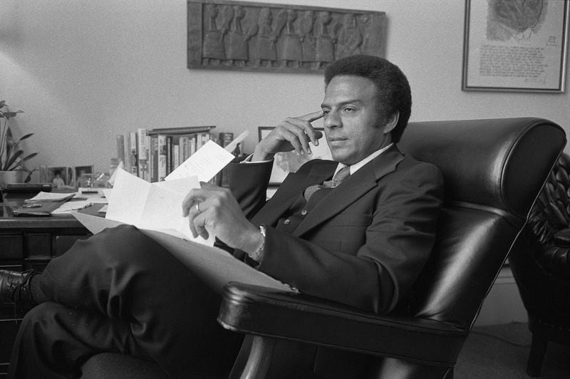 Young won his 1972 race for the 5th Congressional District (the same seat notably held later by John Lewis). In doing so, Young became the first African-American elected to Congress from Georgia since Reconstruction. He was reelected in 1974 and 1976. Among his accomplishments in Congress was securing federal funds for the construction of MARTA. (Warren K. Leffler / Library of Congress)