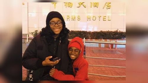 JeNaii Jackson (left) and brother JeKaii are in China with their mother. DaVina Jackson said coming to China was a great experience for her family, but the coronavirus pandemic has changed all that. CONTRIBUTED: DAVINA JACKSON