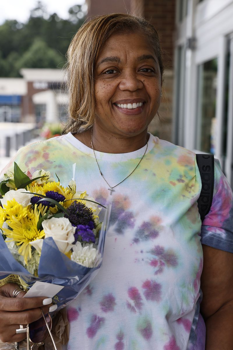 Kathy Carey, 62, wears her mask in most public places, although she won't get vaccinated. “I’m not doing vaccines,” she said. “I don’t trust them.” (Natrice Miller / natrice.miller@ajc.com)
