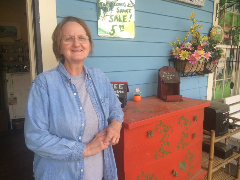 Before "Fried Green Tomatoes," tiny Juliette was a ghost town, Judy Ruffin says. All these years later, folks come from all over to see the site of fictional Whistle Stop, Ala. Photos: Jennifer Brett