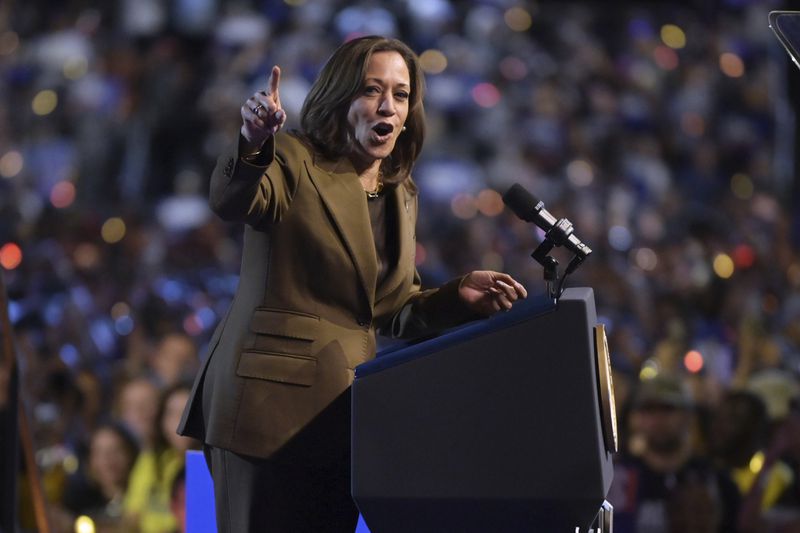 Vice President Kamala Harris, the Democratic presidential nominee, campaigned in Las Vegas on Sunday. 