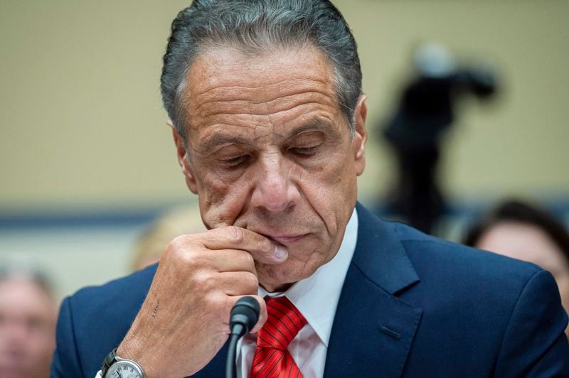 Former New York Gov. Andrew Cuomo testifies before the House Oversight Select Subcommittee's hearing on the Coronavirus Pandemic, on Capitol Hill in Washington, Tuesday, Sept. 10, 2024. (AP Photo/Cliff Owen)